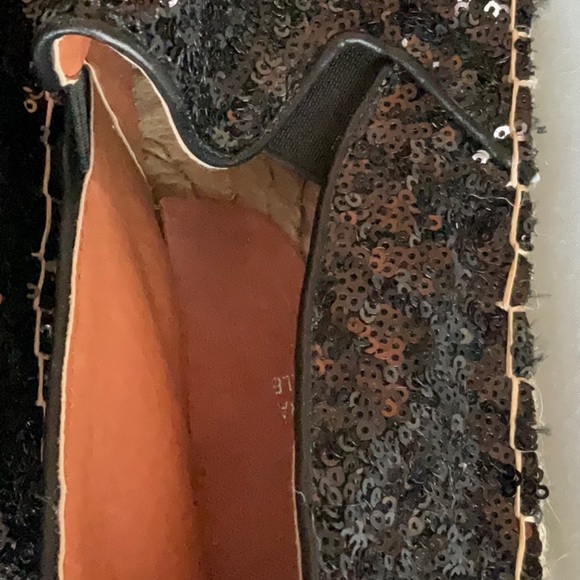 NEW Black sequin espadrille shoes from Italy size 9 9.5 GORGEOUS Via Maestra - Picture 6 of 8